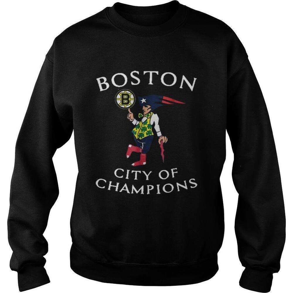 New England Patriots Boston Bruins City Of Champions Shirt